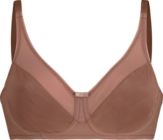 Hunkemöller Dames Lingerie Niet-voorgevormde minimizer beugel bh Nina - Bruin - maat E75