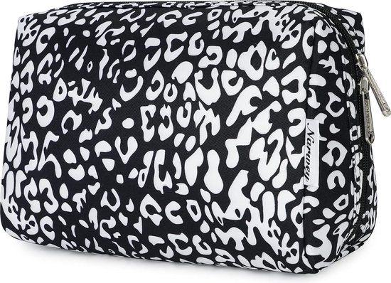 cobee Make-uptassen, luipaardgele tassen voor portemonnee rits cosmetische tas grote make-up organizer gereedschap reizen make-up tas portemonnee voor vrouwen en meisjes, geel, mode