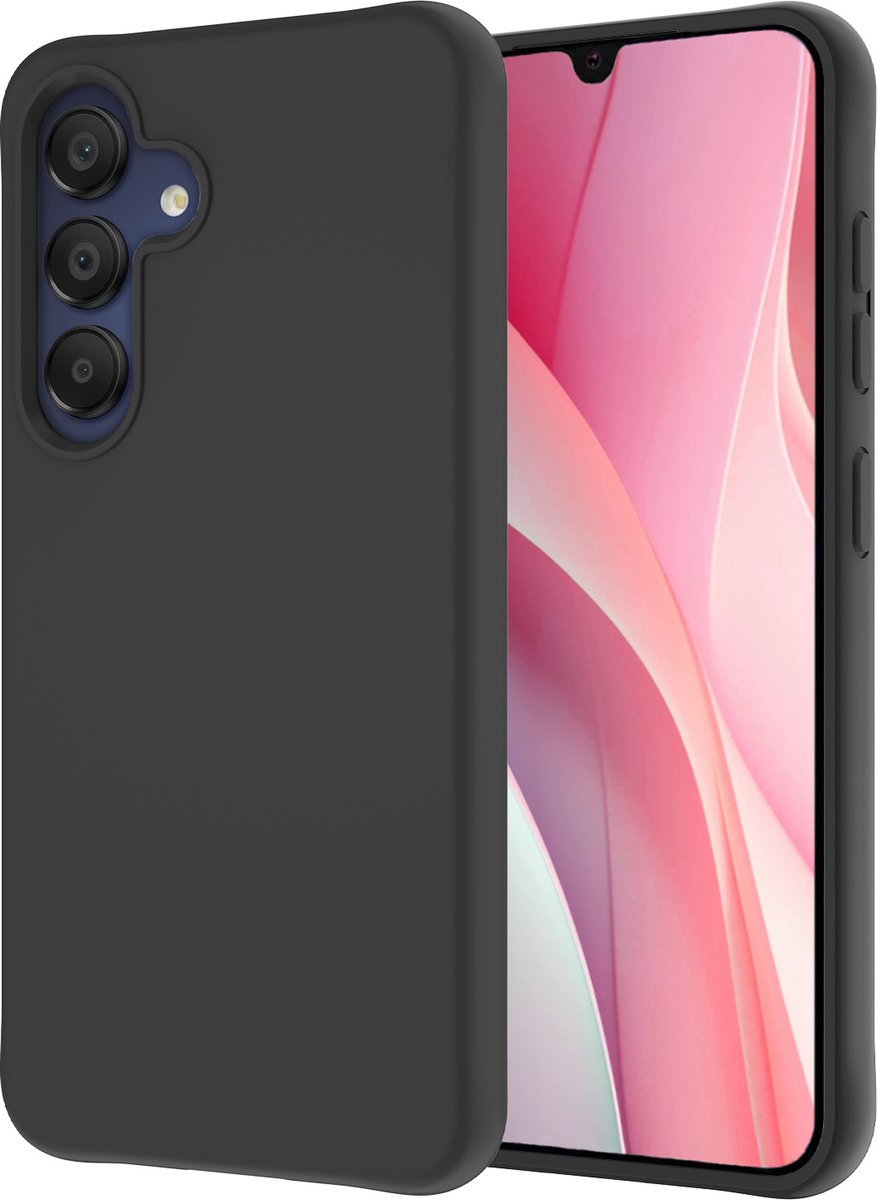 Hoesje - Geschikt voor Samsung Galaxy A15 - Sterk & Shockproof - Hoes Cover - Siliconen Case - Zwart