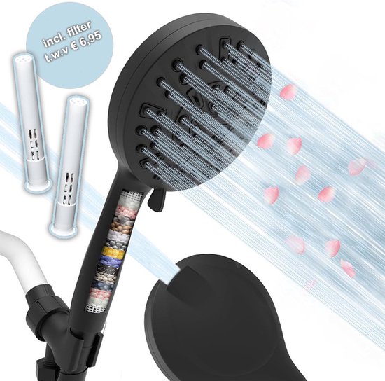 Ionische Dubbelzijdige Douchekop XL 10 Straalsoorten Antibacterieel