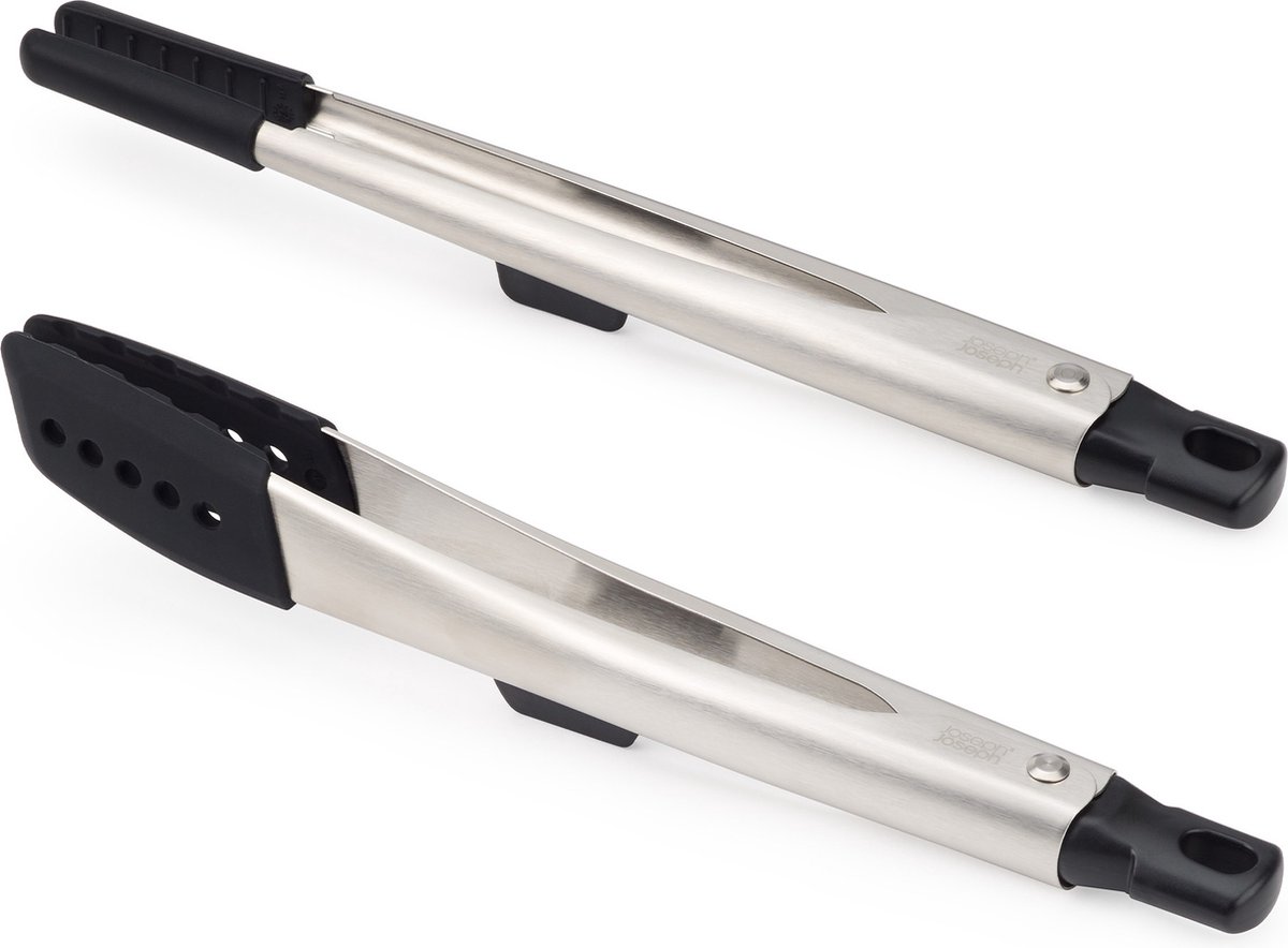 Joseph Joseph - Elevate Fusion Tang Set van 2 Stuks - Siliconen - Zilver