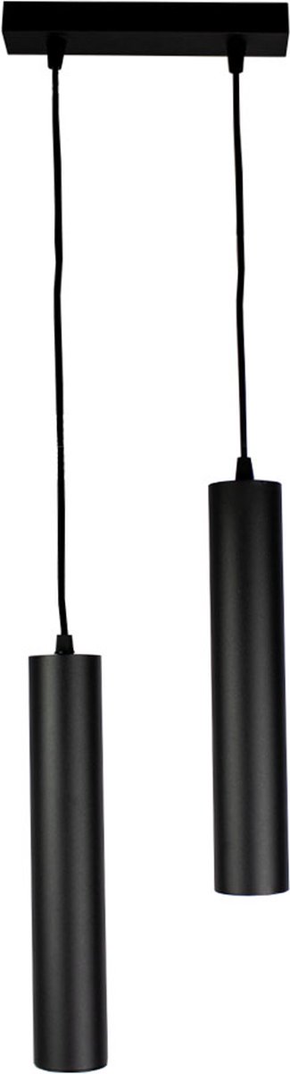 Dubbele langwerpige hanglamp 29CM | Zwart | 2x GU10 | 0,7M kabel
