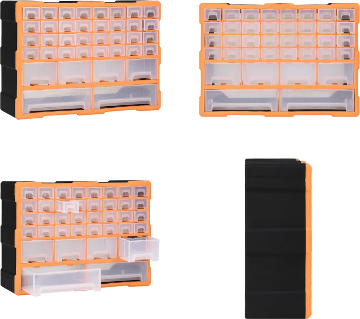 VidaXL Organiser met 40 lades 52x16x37-5 cm Organiser Organisers Lade Organiser Lade Organisers