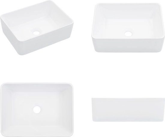 Grohe Bau Ceramic - Wastafel met overloop, 609 × 42 cm, alpine wit