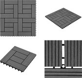 vidaXL Terrastegels 11 stuks 30 x 30 cm WPC 1 m2 (grijs) - Terrastegel - Terrastegels - Tegel - Tegels