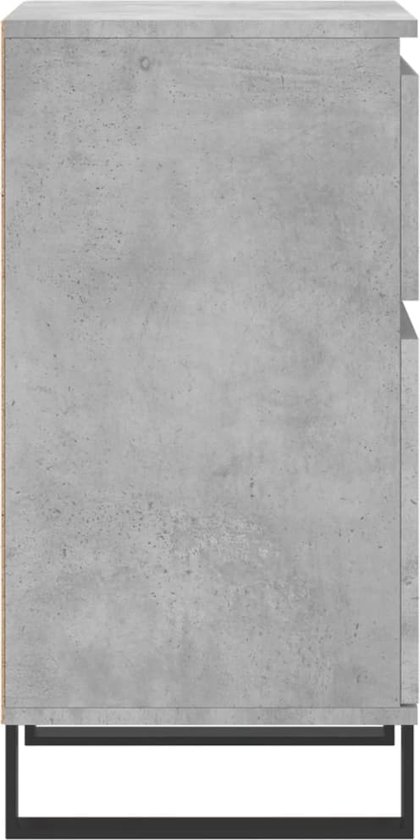vidaXL Buffet 40x35x70 cm Bois d'ingénierie Béton Gris - Buffet - Commodes - Armoire de rangement - Armoire murale