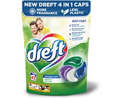 Dreft Wasmiddel Capsules Ultimate Care - 42 stuks