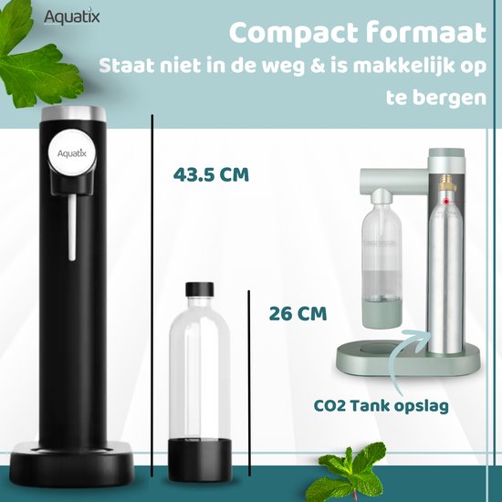 Aqua-Noa CO2 drukregelaar Basic 1 meter voor wegwerpflessen - voor de