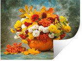 Stickers muraux - Fleurs - Automne - Fruits - 40x30 cm - Feuille adhésive