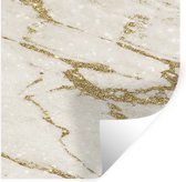 Stickers Stickers muraux - Marbre - Beige - Or - 30x30 cm - Feuille adhésive
