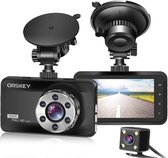 Dashcam voor Auto – Voor en Achter – Nachtzicht - 1080P Full HD – 170 Graden Groothoek – Beveiligingsdetectie - Versnellingssensor