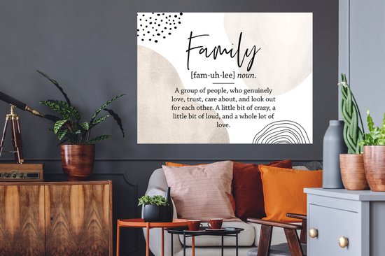 Stickers muraux - Famille - Ménage - Citation - 120x90 cm - Feuille adhésive