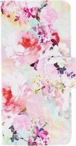 Shop4 - Samsung Galaxy A10 Hoesje - Wallet Case Kleurrijke Bloemen