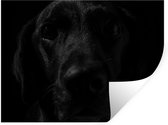 Muurstickers - Sticker Folie - Hond - Huisdier - Zwart - 120x90 cm - Plakfolie - Muurstickers Kinderkamer - Zelfklevend Behang - Zelfklevend behangpapier - Stickerfolie