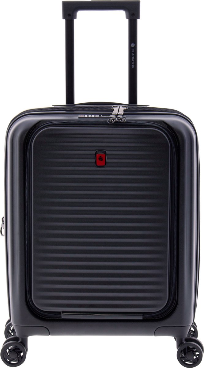Gladiator Nomadtec Handbagage Koffer - 55 cm - 36/40 liter - Expandable - TSA slot - Zwart