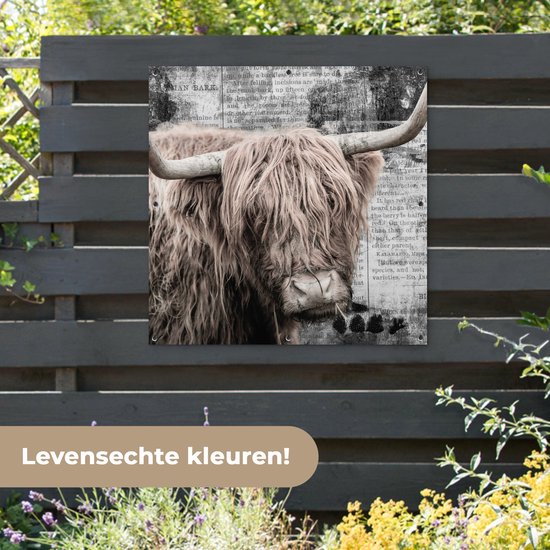 Tissu de jardin Highlander écossais - Journal - Rétro - 100x100 cm