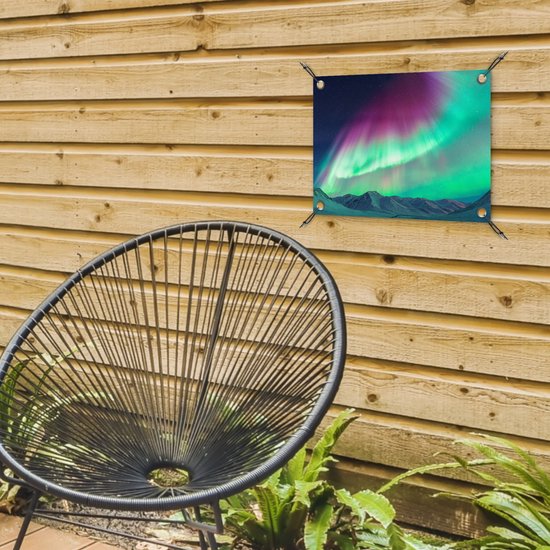 Fraai affiche de jardin Northern Lights 60x40 cm - petit - Toile de jardin / Toile d'extérieur / Peintures pour l'extérieur (décoration de jardin)