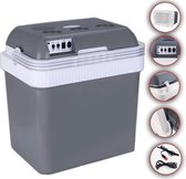 Royalty Line® CB24 Elektrische Koelbox - Koeltas - 25 Liter Koelbox Elektrisch - Koelbox Auto - 12/230v - Coolbox Met Verwarmingsfunctie en Lichtgewicht - Koelt & Verwarmt - Grijs