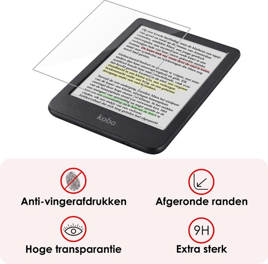 Screenprotector Geschikt voor Kobo Clara Colour Screenprotector Bescherm Glas Tempered Glass Screen Protector - 3 PACK van 4Smarts — afbeelding 3