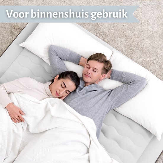 Bestway luchtbed - 2-Persoons - 152 x 203 x 46 cm - Grijs - Inclusief pomp - Hoeslaken en Reparatieset van Bestway — afbeelding 5