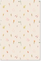 Muurdecoratie Bloemen - Pastel - Planten - 120x180 cm - Tuinposter - Tuindoek - Buitenposter