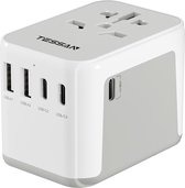 Tessan Reisadapter Wereldwijd, Universele Reisadapter Met 2 Usb En 3 Usb C, Internationale Stopcontactadapter, Reisstekkeradapter Wereldwijd Voor Duitsland Vs Engeland Thailand Italië Australië