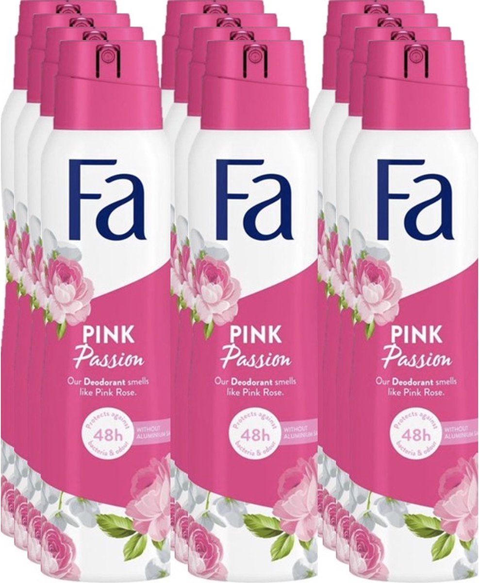 Goedkoopste FA Pink Passion Deodorant Spray - Voordeelverpakking 12 x 150 ml