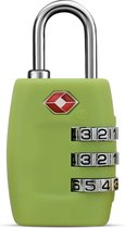 Serrure de valise - Cadenas - Serrure à combinaison - 3 chiffres - Certifié TSA - Vert