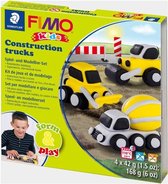 FIMO Kids 8034 - ovenhardende boetseerklei - Form&Play set "Construction Trucks"