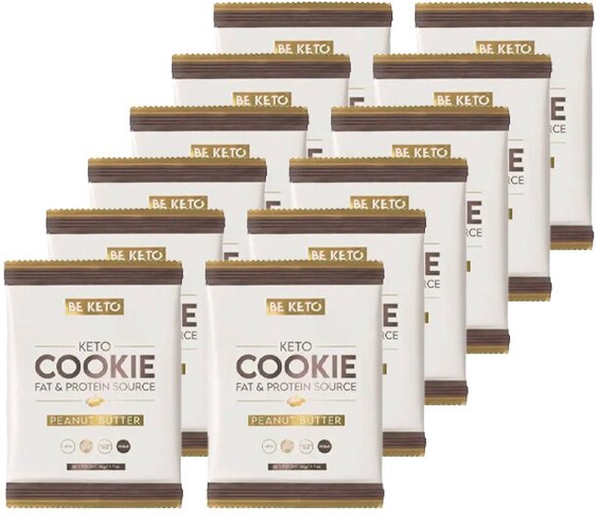 Goedkoopste Be Keto | Keto Cookie | Peanut Butter | 12 stuks | 12 x 50 gram
