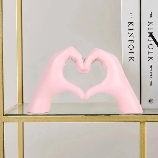 Hart Handen Sculptuur Decor, Esthetische Moderne Liefde Vinger Hart Handen Standbeelden Boho Bruiloft Home Decor Accessoires Voor Slaapkamer