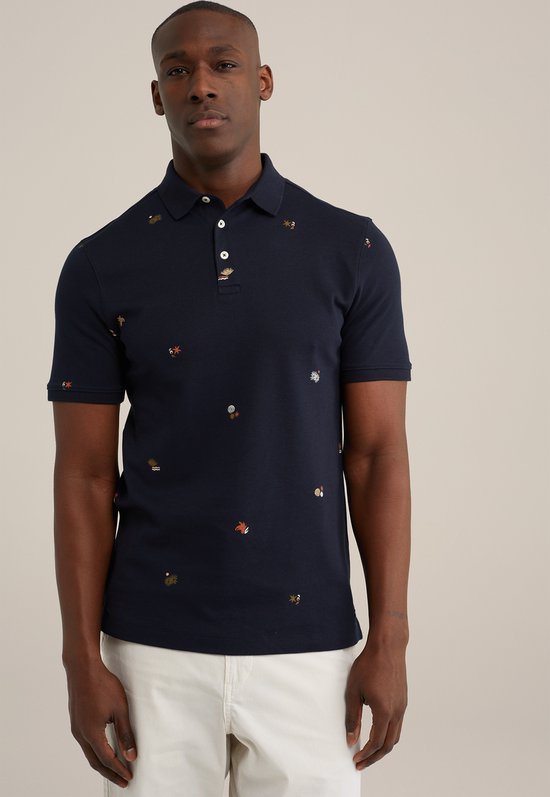 WE Fashion Heren polo met dessin bol