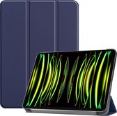 Hoes Geschikt voor iPad Pro 7e generatie (13,1 inch) Hoes Tri-fold Tablet Hoesje Case - Hoesje Geschikt voor iPad Pro 2024 7e generatie (13,1 inch) Hoesje Hardcover Bookcase - Donkergroen