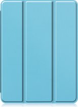 Hoes Geschikt voor iPad Pro 7e generatie (11,1 inch) Hoes Tri-fold Tablet Hoesje Case Met Uitsparing Geschikt voor Apple Pencil - Hoesje Geschikt voor iPad Pro 2024 7e generatie (11,1 inch) Hoesje Hardcover Bookcase - Lichtblauw