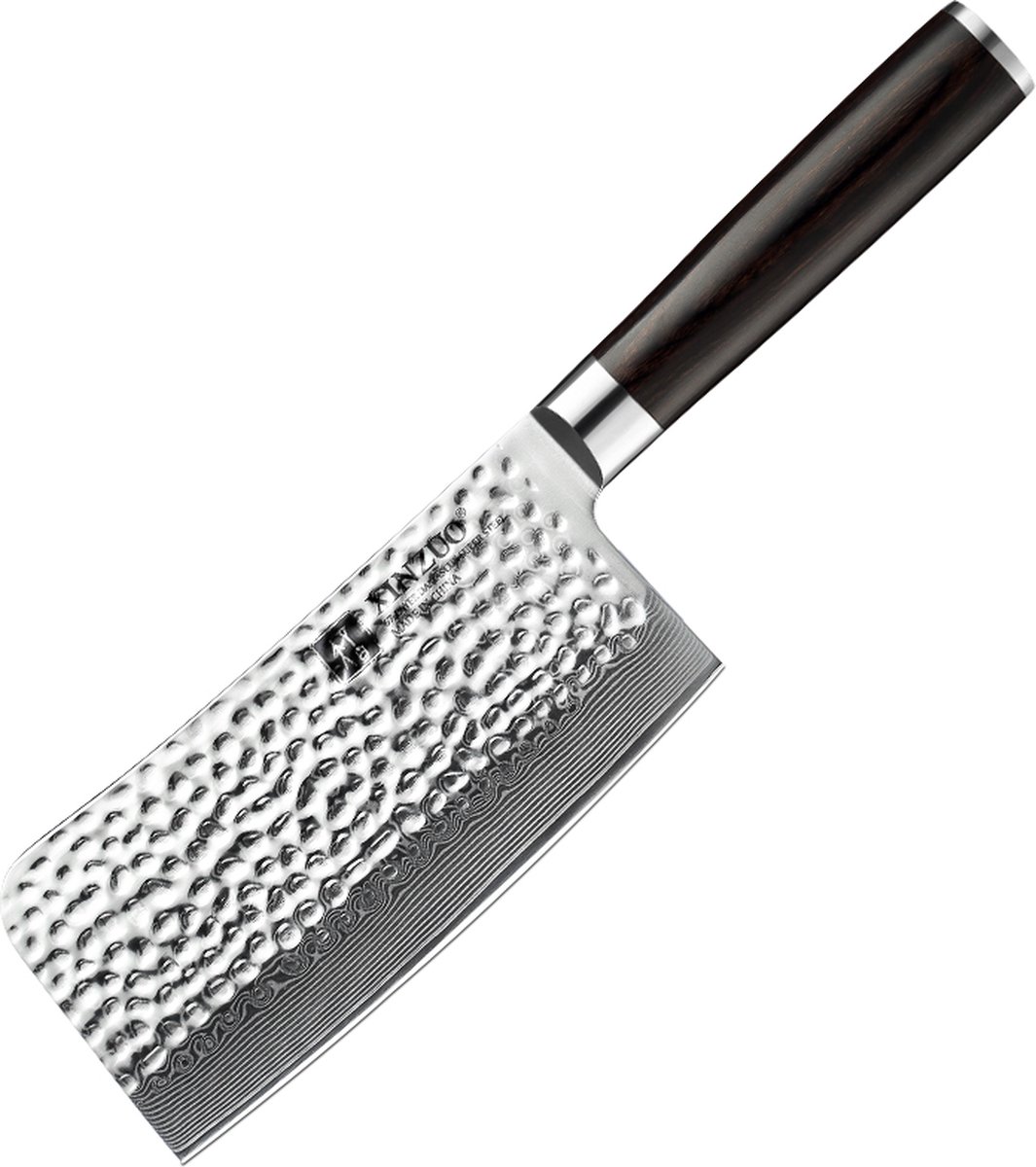 Xinzuo B1H Series – Hakbijl – Professioneel – Gehamerd Damascus staal (67 laags met kern van 10Cr15CoMoV) – Vlijmscherp keukenmes – Inclusief geschenkdoos