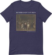 Rembrandt van Rijn 'De Nachtwacht' ("The Night Watch") Beroemd Schilderij T-Shirt | Unisex Klassiek Kunst T-shirt | Heather Midnight Navy | M