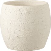 J-Line Cachepot Enya Ceramique Blanc Large