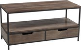 J-Line salontafel - hout/metaal - bruin/zwart