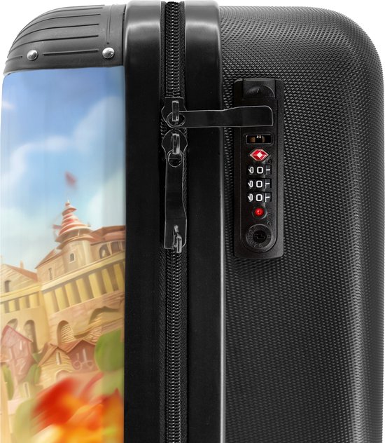 NoBoringSuitcases.com® - Valise cabine enfant Pompiers - Garçons - Enfants - Voiture - Bagage à main - Valise de voyage - Valise chariot - Valises 55x40x20 cm - 55x35x25 cm