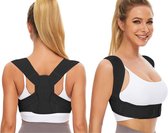 DOWO®Rugbrace tegen aanhoudende schouder en rug pijn - Verstelbare Rugband - Houding corrector Man & Vrouw - Postuur Correctie Rugbraces - Tegen Rugklachten – zwart