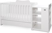 Multifunctioneel ledikant 60x120 cm - huisbed - kinder bureau - 1 persoon bed 190x80 - inclusief lade WHITE