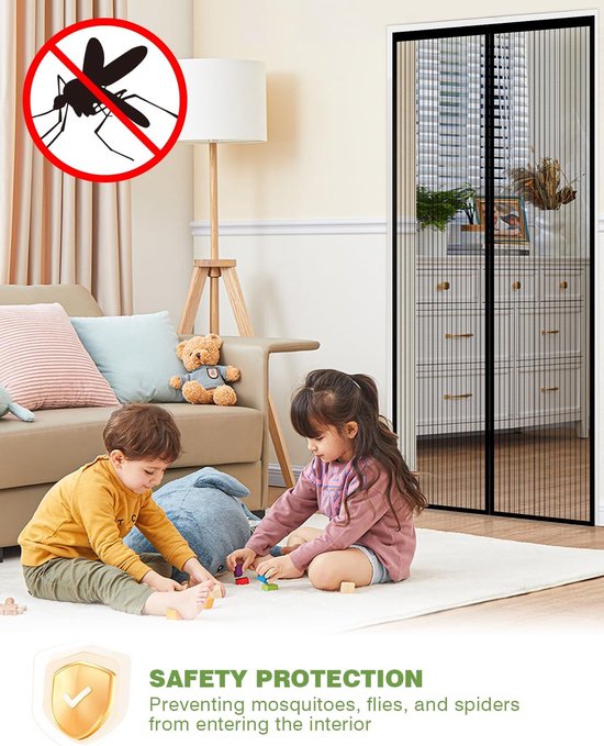 Magnetisch vliegengaas deur, insectenbescherming
