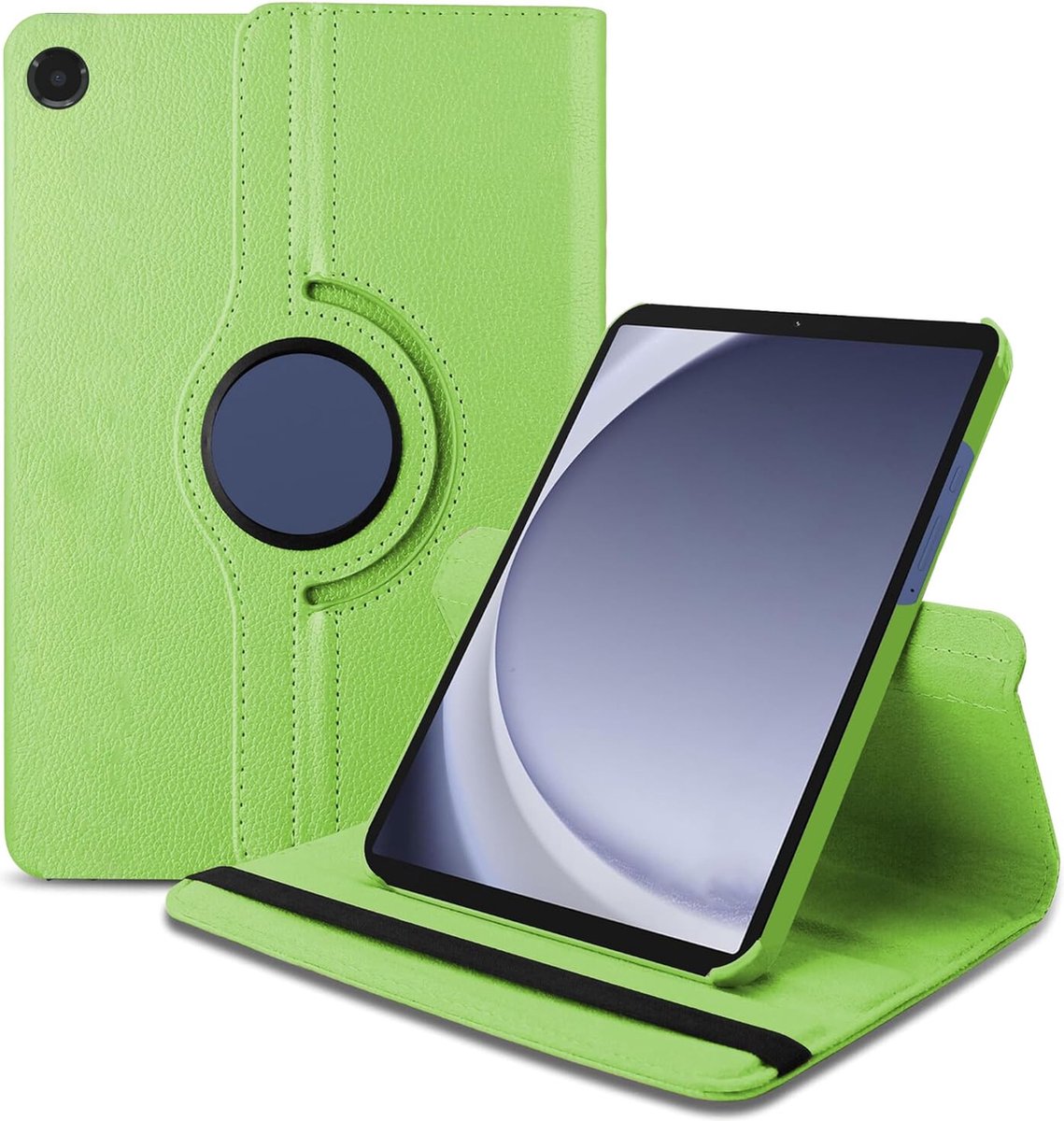 Book Cover Geschikt voor: Samsung Galaxy Tab A9+ (Plus) 11 inch 2023 & Tab A11 Plus (SM-X210, SM-X215, ,SM-X216, SM-X218) Draaibaar Hoesje - Multi stand Case - Groen