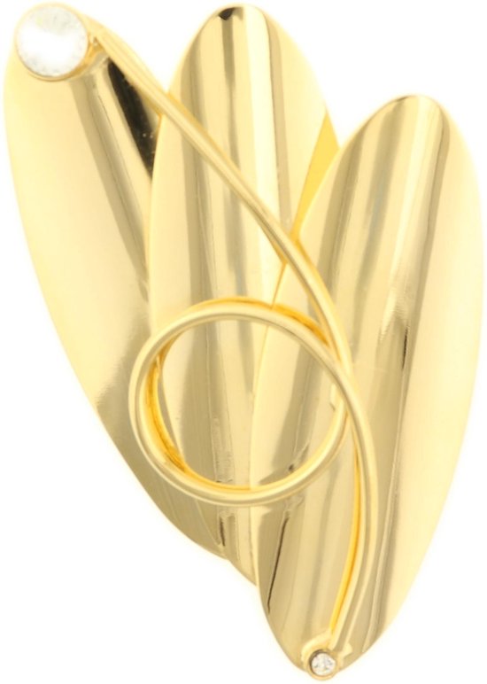 Broche Fantaisie Couleur Or - Longueur 9 Cm - En Très Bon État (TBE) - Occasion