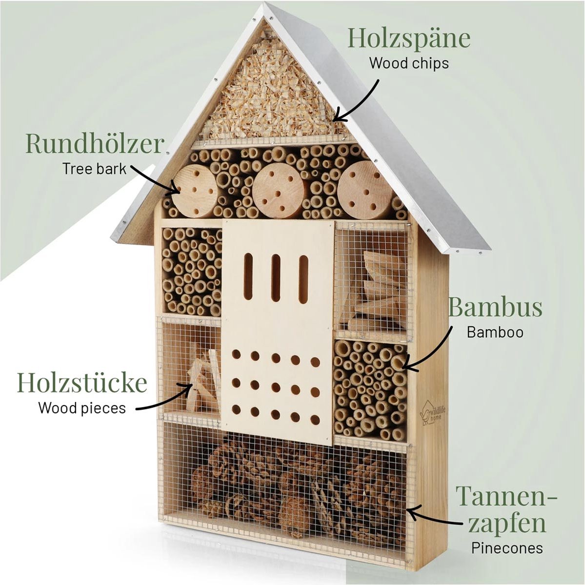 Insectenhotel Bastion – Groot Bijenhotel voor Wilde Bijen – Massief Houten Insectenhuis Insectenhotel Bastion – Groot Bijenhotel voor Wilde Bijen – Massief Houten Insectenhuis