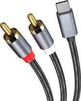 MMOBIEL RCA naar USB-C Audio Kabel – USB-C naar 2 RCA Audio Kabel – RCA Y Splitter – Hoofdtelefoon Jack Adapter Type-C naar Tulp Audio Kabel voor Smartphones, Tablets, Speakers etc. – 1,2m