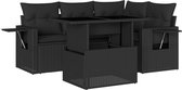 vidaXL-5-delige-Loungeset-met-kussens-poly-rattan-zwart