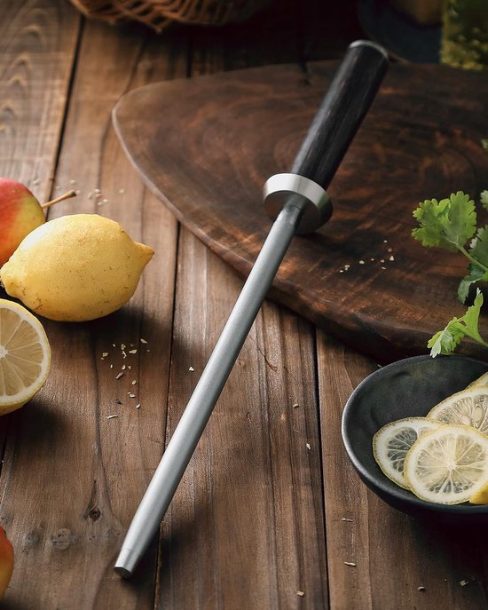 Série Xinzuo B1H – Acier à aiguiser diamant – Professionnel – Fabriqué en acier à haute teneur en carbone extrêmement dur – Comprend un coffret cadeau