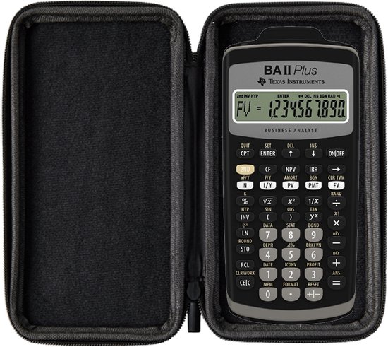 CALCUSO Pack TI BA II Plus + Étui Noir De Protection – Calculatrice Financière Professionnelle Avec Garantie Étendue