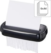 Papierversnipperaar voor thuiskantoor (stroken 6 mm, Strip-Cut, 8 liter papiermand, zwart) - Hama 00050541 paper cutter